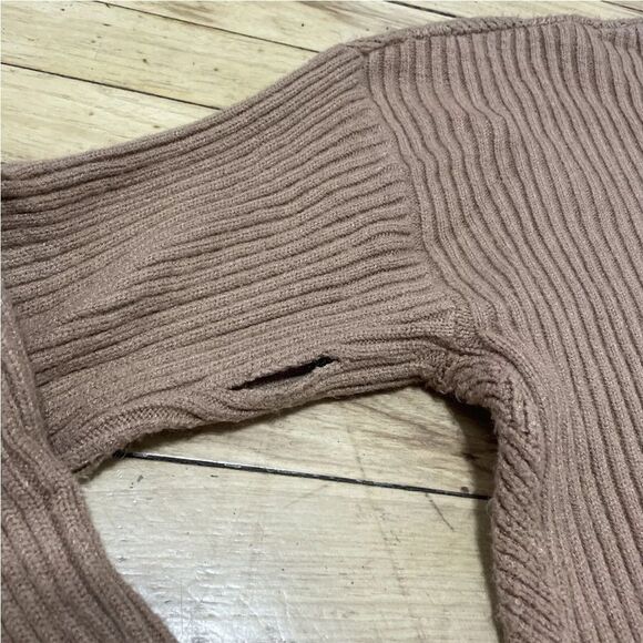 Raya Womens Sweater Brown High Neck Dolman Sleeve Boho Knit Soft Oversized XL - Picture 11 of 16